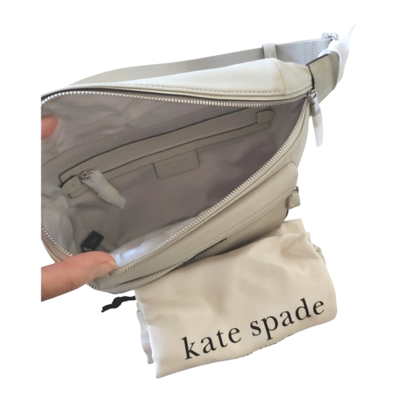 Kate Spade Sam Icon Stony Off White Nylon Medium Belt Bag - Picture 9 of 9